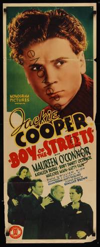 1h088 BOY OF THE STREETS insert '38 close-up of Jackie Cooper, Maureen O'Connor!