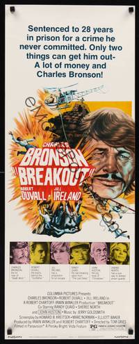 1h091 BREAKOUT insert '75 in prison for a crime he didn't commit, only Bronson can save him!