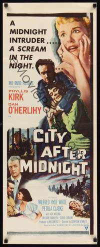 1h117 CITY AFTER MIDNIGHT insert '59 That Woman Opposite, she loved a madman murderer!