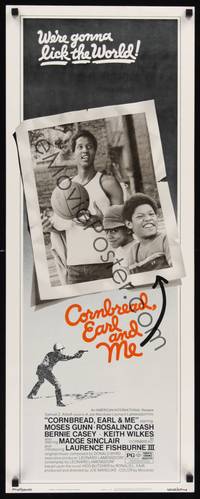 1h129 CORNBREAD, EARL & ME insert '75 cool basketball image, young Laurence Fishburne's first role