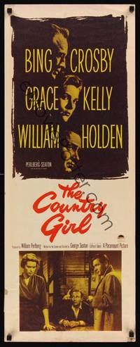 1h131 COUNTRY GIRL insert '54 Grace Kelly, Bing Crosby, William Holden, by Clifford Odets!