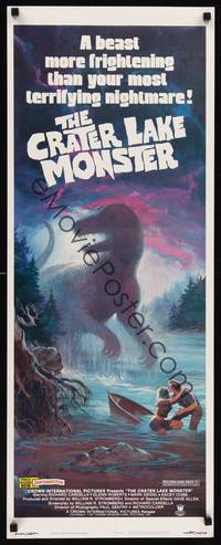 1h134 CRATER LAKE MONSTER insert '77 really cool dinosaur artwork by Wil!