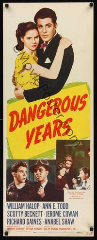1h145 DANGEROUS YEARS insert '48 close-up- of Ann Todd holding Billy Halop!