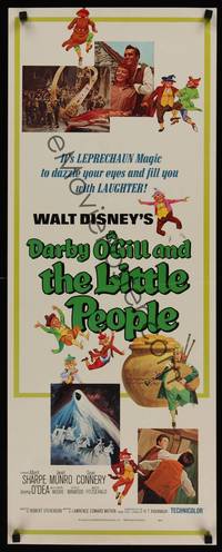 1h147 DARBY O'GILL & THE LITTLE PEOPLE insert R77 Disney, Sean Connery, it's leprechaun magic!