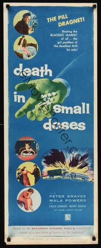 1h151 DEATH IN SMALL DOSES insert '57 the pill dragnet, the blackest market of all, girl peddlers!