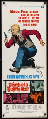 1h152 DEATH OF A GUNFIGHTER insert '69 Richard Widmark, all his friends plotted to kill him!