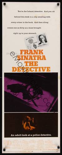 1h157 DETECTIVE insert '68 Frank Sinatra as gritty New York City cop, an adult look at police!