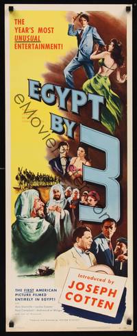 1h181 EGYPT BY 3 insert '53 the first American picture filmed entirely in Egypt!