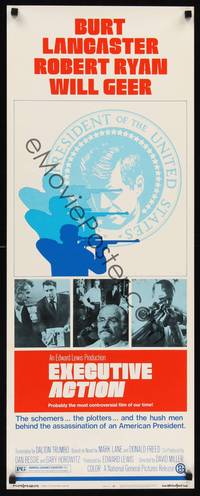 1h194 EXECUTIVE ACTION insert '73 Burt Lancaster, Robert Ryan, JFK assassination!