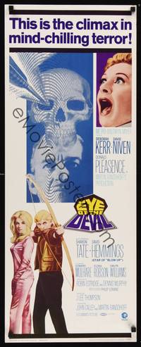 1h195 EYE OF THE DEVIL insert '66 Deborah Kerr, David Niven, Sharon Tate, mind-chilling terror!