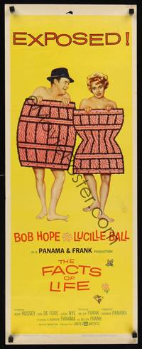 1h196 FACTS OF LIFE insert '61 Bob Hope & Lucille Ball wearing barrels!