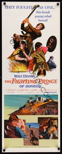 1h206 FIGHTING PRINCE OF DONEGAL insert '66 Disney, reckless young rebel rocks an empire!