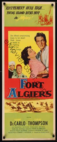 1h217 FORT ALGIERS insert '53 sexy Yvonne de Carlo in Africa, young blood runs hot!