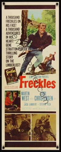 1h224 FRECKLES insert '60 Martin West, from the novel by Gene Stratton-Porter!