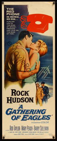 1h231 GATHERING OF EAGLES insert '63 romantic close-up of Rock Hudson & sexy Mary Peach!