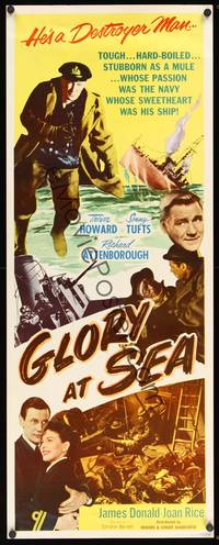 1h245 GLORY AT SEA insert '53 Trevor Howard as World War II Navy soldier, Gift Horse!