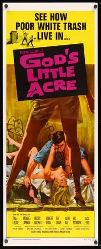 1h246 GOD'S LITTLE ACRE insert R67 sexy artwork of Aldo Ray & nearly naked woman!