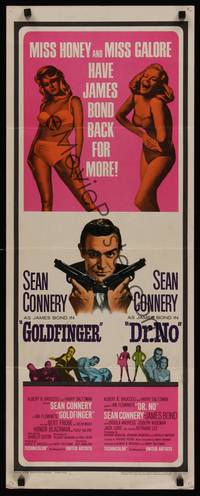 1h249 GOLDFINGER/DR. NO insert '66 Sean Connery as James Bond, plus sexy Miss Honey & Miss Galore!
