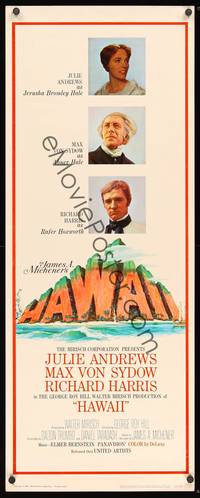 1h271 HAWAII insert '66 Julie Andrews, Max von Sydow, Richard Harris, written by James A. Michener