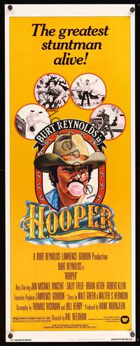 1h283 HOOPER insert '78 great portrait of stunt man Burt Reynolds!