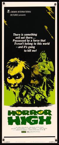 1h285 HORROR HIGH insert '74 something evil is out there and it's going to kill me!