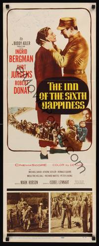 1h303 INN OF THE SIXTH HAPPINESS insert '59 Ingrid Bergman & Curt Jurgens, Robert Donat!