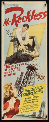 1h407 MR. RECKLESS insert '48 William Eythe, Barbara Britton, surging oil field drama!