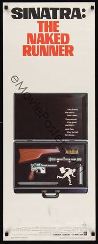 1h419 NAKED RUNNER insert '67 Frank Sinatra, image of sniper rifle gun dismantled in suitcase!