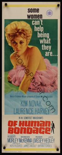 1h436 OF HUMAN BONDAGE insert '64 super sexy Kim Novak can't help being what she is!