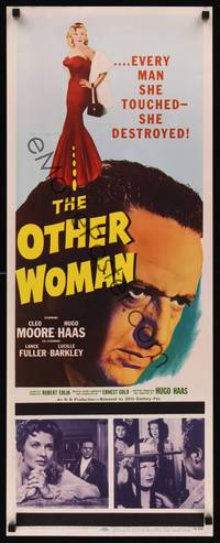 1h443 OTHER WOMAN insert '54 Hugo Haas, sexy bad girl Cleo Moore destroys every man she touches!