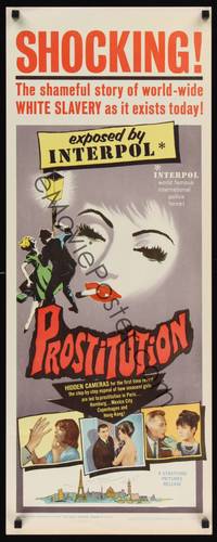 1h472 PROSTITUTION insert '65 shameful story of worldwide white slavery as it exists today!