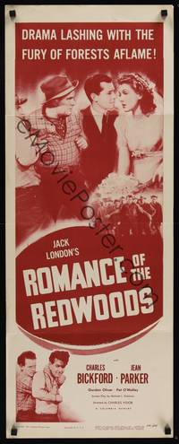1h495 ROMANCE OF THE REDWOODS insert R51 Charles Bickford, Jean Parker, the fury of forests aflame