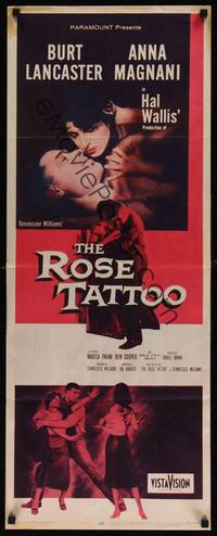 1h499 ROSE TATTOO insert '55 Burt Lancaster, Anna Magnani, written by Tennessee Williams!