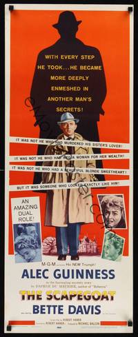 1h506 SCAPEGOAT insert '59 art of Alec Guinness, who lived another man's life & loved his woman!