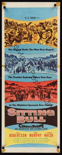 1h522 SITTING BULL insert '54 cool artwork of Dale Robertson, Mary Murphy & Native Americans!