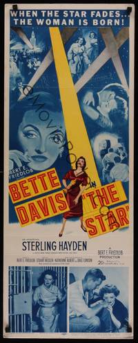1h540 STAR insert '53 great artwork of Hollywood actress Bette Davis in the spotlight!