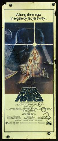 1h542 STAR WARS video insert R1982 George Lucas classic sci-fi epic, great art by Tom Jung!