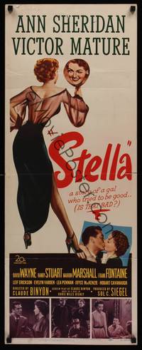 1h546 STELLA insert '50 Ann Sheridan & Victor Mature's wacky family must find their uncle's body!