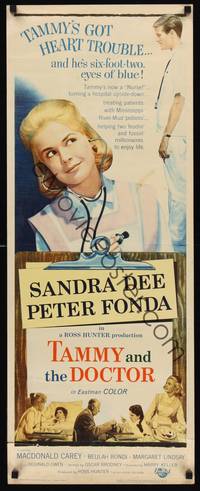 1h571 TAMMY & THE DOCTOR insert '63 Harry Keller directed, Peter Fonda, sexy nurse Sandra Dee!