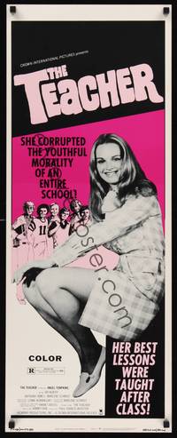 1h573 TEACHER insert '74 she corrupted an entire school, her best lessons were taught after class!