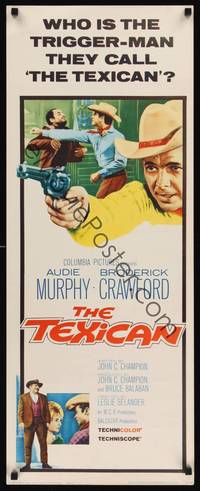 1h577 TEXICAN insert '66 cowboy Audie Murphy is the Texican, Broderick Crawford, sexy Diana Lorys!
