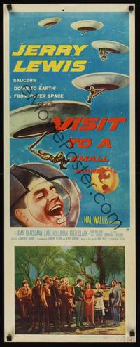 1h635 VISIT TO A SMALL PLANET insert '60 wacky alien Jerry Lewis saucers down to Earth from space!