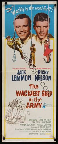 1h639 WACKIEST SHIP IN THE ARMY insert '60 Jack Lemmon & Ricky Nelson, wacky is the word for it!