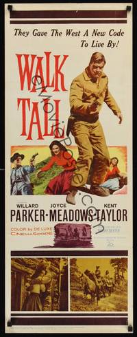 1h642 WALK TALL insert '60 Willard Parker in lawless West, Joyce Meadows, Kent Taylor!