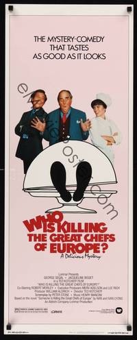 1h664 WHO IS KILLING THE GREAT CHEFS OF EUROPE insert '78 George Segal, Jacqueline Bisset!