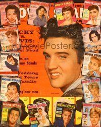 1j015 LOT OF 15 MOVIE STARS PARADE MAGAZINES lot '57 - '58 Elvis ,Debbie, Liz, Natalie + more!