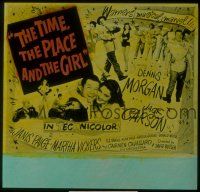 1j127 TIME, THE PLACE & THE GIRL glass slide '46 Dennis Morgan & Jack Carson in Warner's musical!