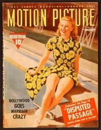 1j051 MOTION PICTURE magazine September 1939 sexy Ginger Rogers sitting on diving board!