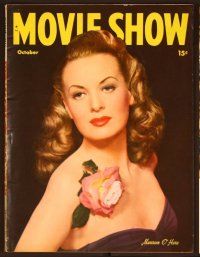 1j065 MOVIE SHOW magazine October 1945, sexiest Maureen O'Hara in The Spanish Main!