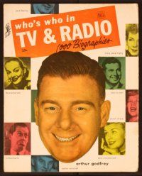 1j074 WHO'S WHO IN TV & RADIO magazine 1951 vol 1 no 1 Arthur Godfrey & other top 1950s TV stars!